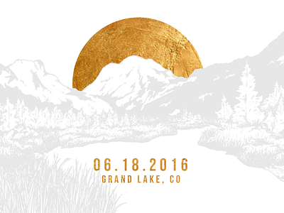 Save The Date card colorado gold leaf mountains nature savethedate wedding