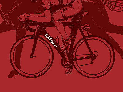 Wilder artcrank bike colorado illustration lettering poster screenprint