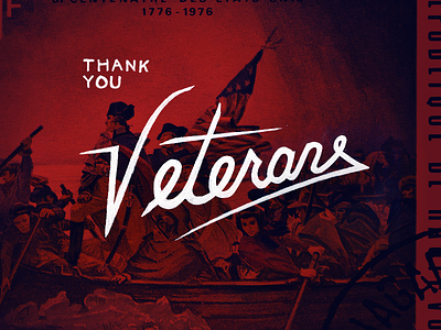 Thank You collage holiday lettering military typography veterans veterans day