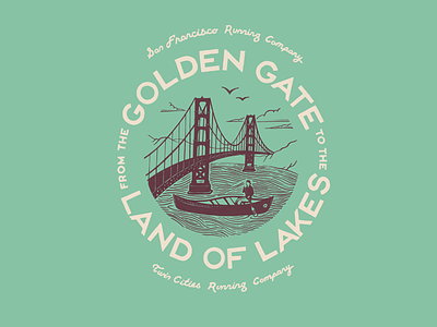 Golden Lakes california illustration lettering minnesota running san francisco shirt typography