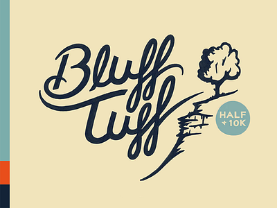 Bluff Tuff Half Marathon lettering logo marathon minnesota nature race running st paul typography