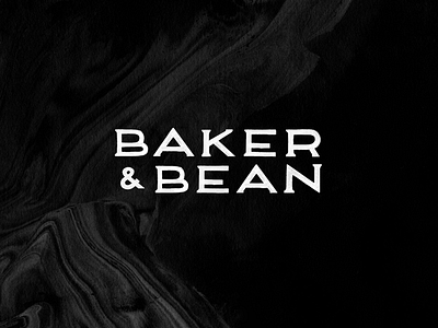 Baker & Bean bakery branding lettering logo