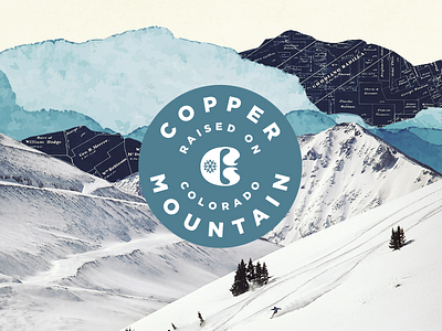 Copper Badge badge branding collage colorado copper mountain mountain nature ski skiing