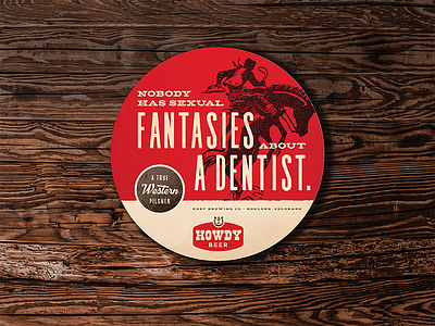 Fantasies badge bar beer brewery campaign coaster typography western