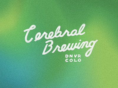Cerebral Brewing beer brewery colorado denver gradient lettering noise