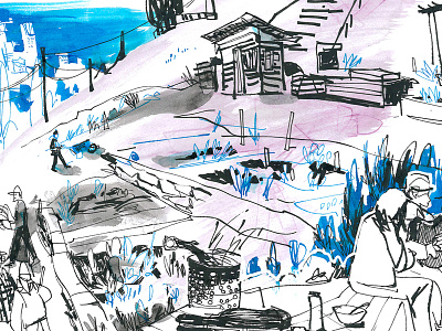 food forest ink reportage seattle sketch