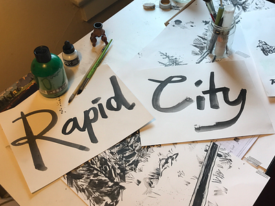 Rapid City calligraphy traditional type typography