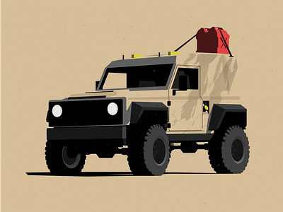 Rover Sahara 4x4 automotive design illustration modern vector