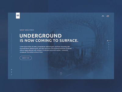 Underground City design homepage responsive ui website