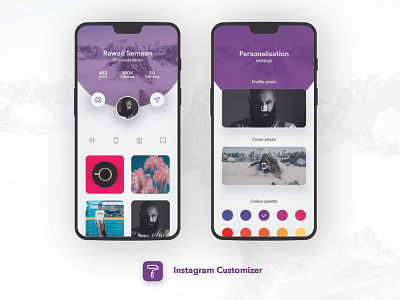 Instagram Customizer 1.0 application design concept app design dribbble ui