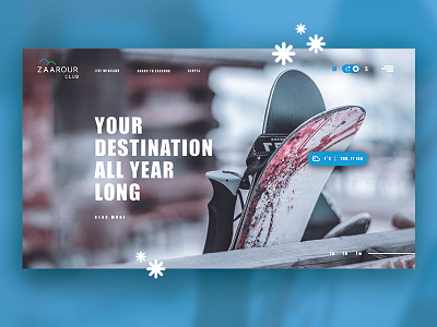 Zaarour Club - Ski resort & summer activities adobexd resorts webdesign