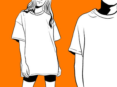 t-shirts cartoon design illustration orange raster t shirt