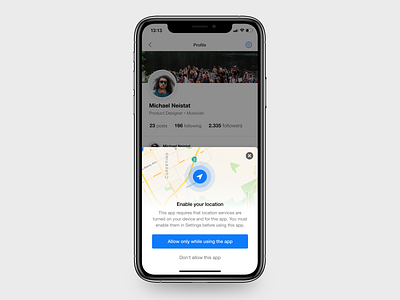 Enable Location Modal UI Design