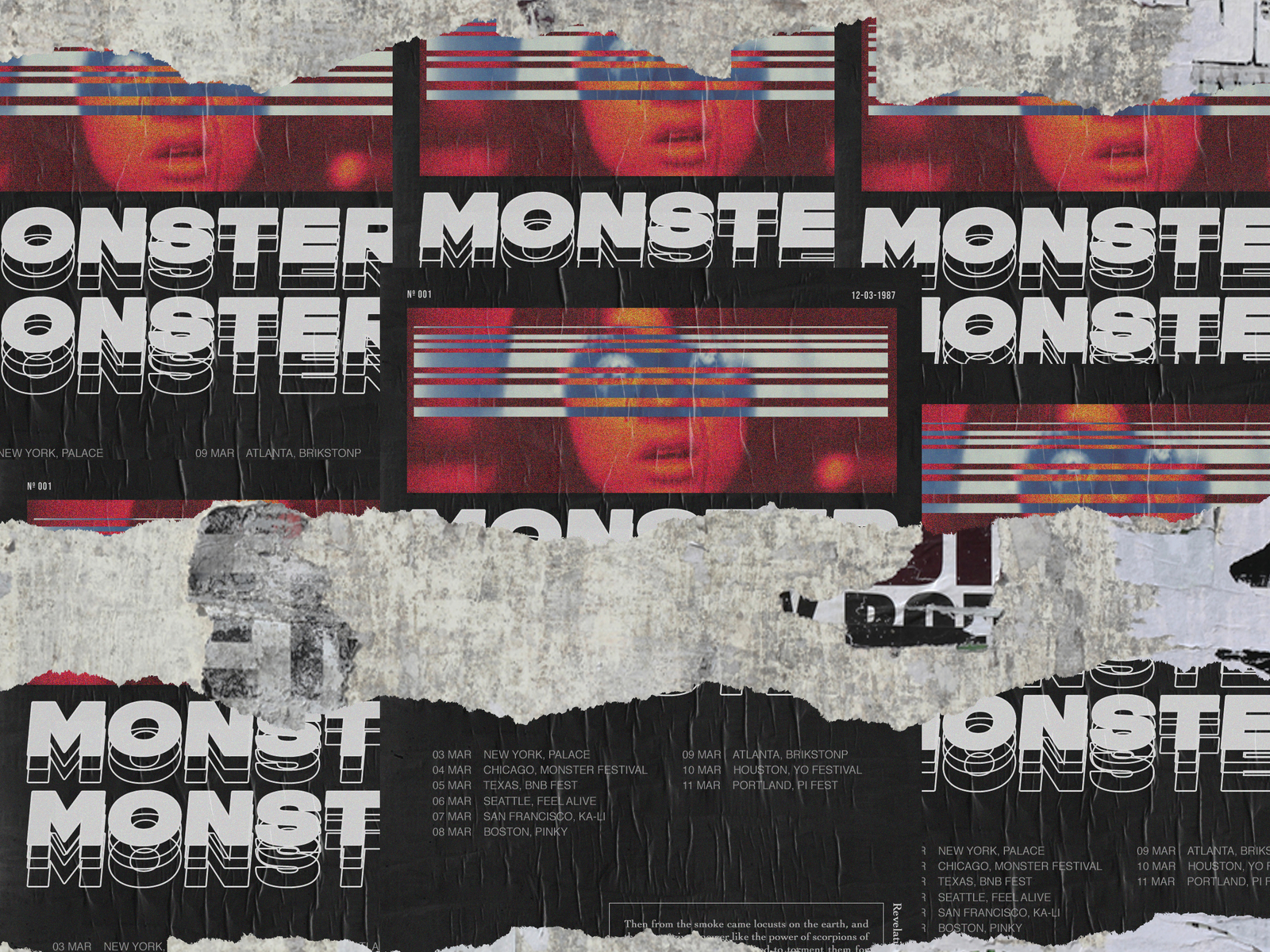 Monster - Nº 001 Street Wall composition concept design illustration poster street street art