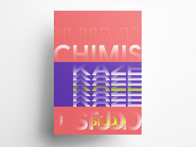 ChimisKaze Poster afiş brand branding chimiskaze design flat gradient minimal neon poster poster a day poster art poster design studio typogaphy