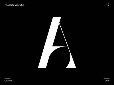 Letter A / Typography a alphabet black character contrast font letter letter a logotype modern font poster sans serif shape type design typeface typographic typography typography art typography design yazıyüzü