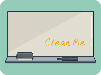 Lets Connect...Whiteboard clean flat icon illustration modern vector