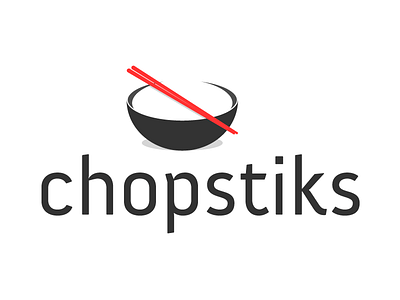 Chopstiks clean logo minimalist