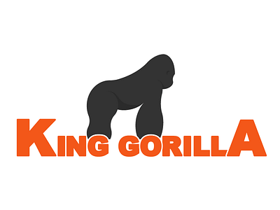 King Gorilla V2 circle grid illustration logo minimalist