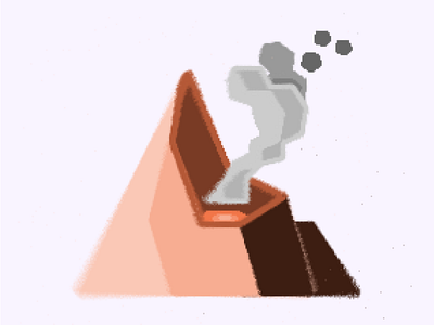 Volcano Cone pixelated stylized