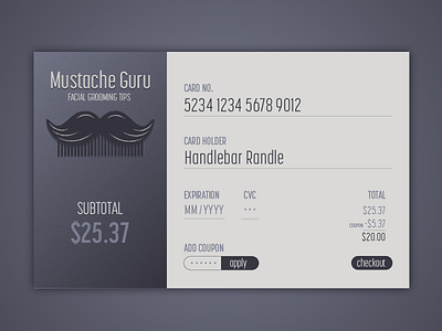 Daily UI 002 - Credit Card Checkout