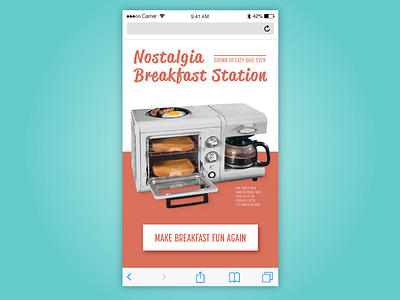 Daily UI 003 - Landing Page daily ui landingpage mobile nostalgia odd retro