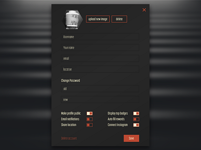 Daily UI 007 Settings app daily ui design gamification graphic design mobile profile social