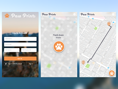 Daily UI 020 Location Tracker app daily ui dog graphic design location tracker mobile design visual design