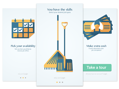 Daily UI 23 Onboarding app blue daily ui handyman mobile onboarding prototype yellow