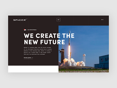 SpaceX - Broken Grid Concept design minimal ui ux web website