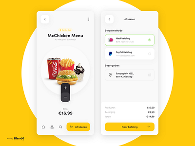 McDonalds Delivery - App Concept app app design blendd delivery delivery app design food interface mcdonalds payment restaurant ui uiux ux