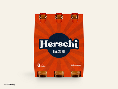 Sixpack Concept - Herschi Frisdrank blendd branding cola design drink herschi logo minimal mockup sixpack typography vector