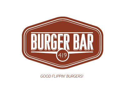 Burger Bar 419 branding design logo