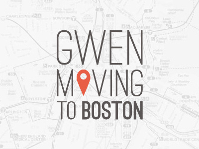 Gwen Moving To Boston branding design logo