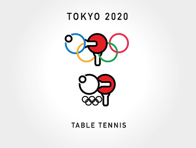 table tennis Olympic logo design graphic design logo vector