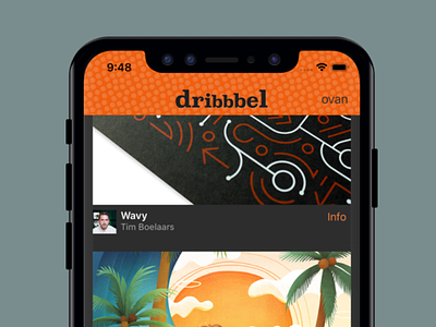 Dribbbel app dribbble ios iphone orange