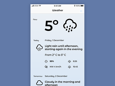 Weather Essentials 002 app blue ios iphone minimal weather