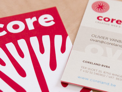 Core Cards business card coreland print