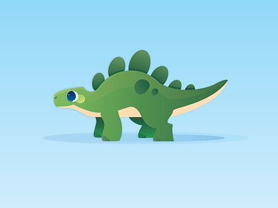 Lil' Stego character design creature design cute dinosaur dinosaurs illustration stegosaurus vector vector art