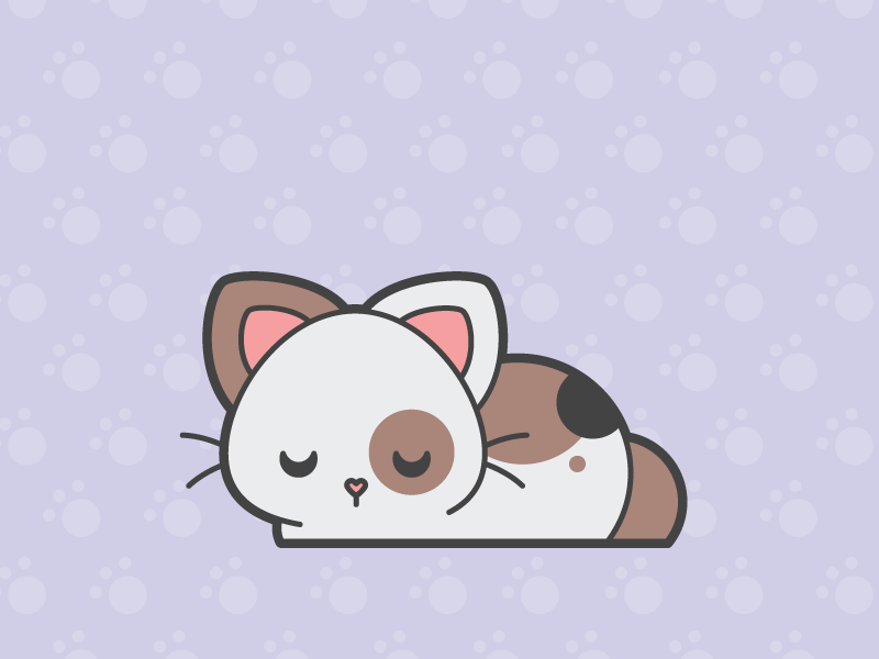 Kitten in Blue vectorart simple minimalistic kitten illustration cute animals cute childrens illustration cat