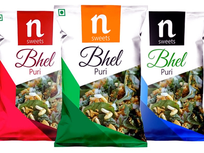 n Sweets Bhel Puri Packaging Design graphic design packeging packers packet photoshop