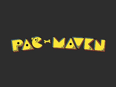Pac-Maven games logo pac man vector