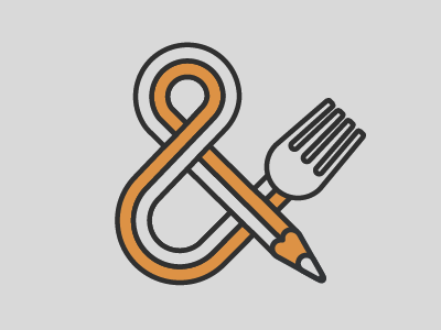 Lunch and Learn v2 ampersand custom type fork pencil typography vector vectors