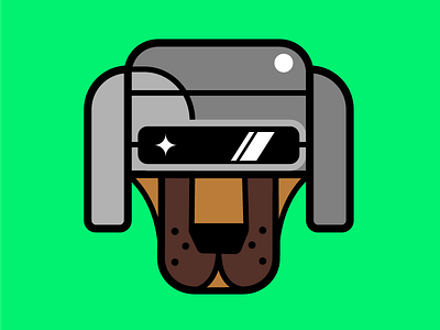 RoboCopDog character cyborg dog illustration robocop robot vector