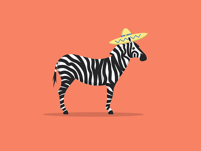 Party Animal horse sombrero stripes zebra