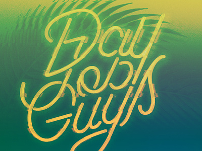 Day Job Guys Remix glitch illustration jungle neon typography vector vectors