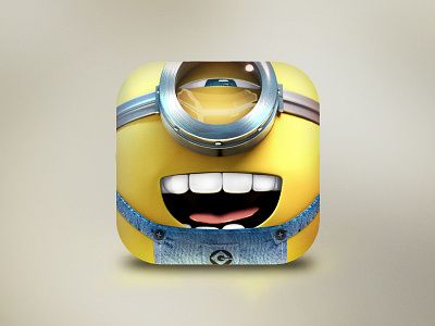 Minion App Icon 3d app despicable despicable me face fluffy icon ios minion yellow