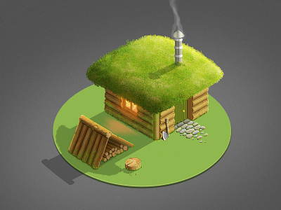 German Holiday Home art chimney chop chopping fire german grass holiday pixel wood