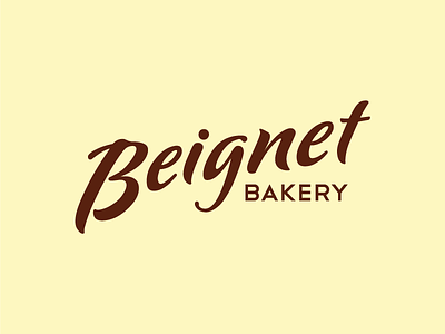 Beignet bakery branding illustrator logo