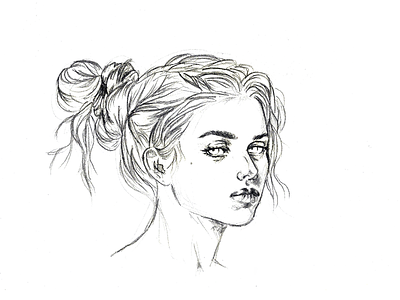 Annabel illustration pencil portrait sketch